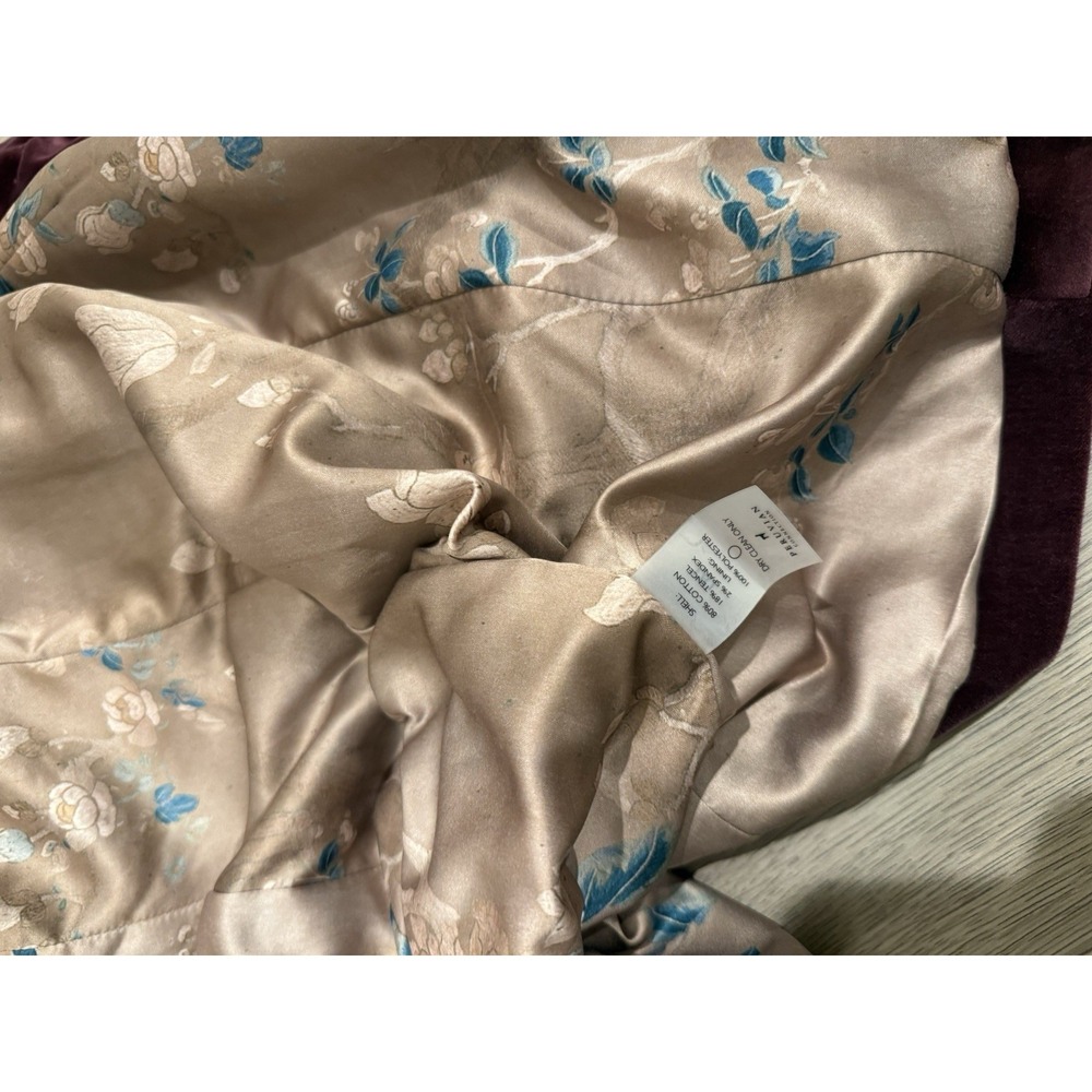 Peruvian‎ Connection Burgundy Blazer Velvet cotton blend Size 14 - Picture 6 of 7